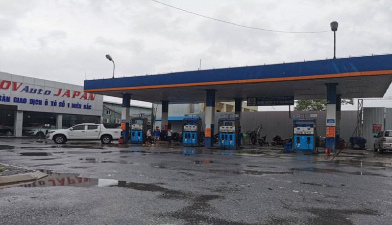 Cây xăng nơi xảy ra sự việc không bơm vẫn nhảy số.