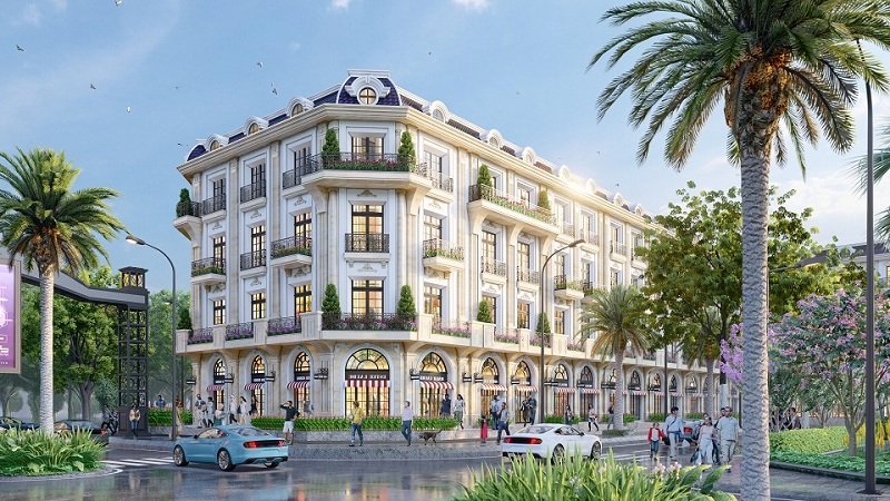 Shophouse D'. Metropole Hà Tĩnh sở hữu từ 2 – 3 mặt tiền.