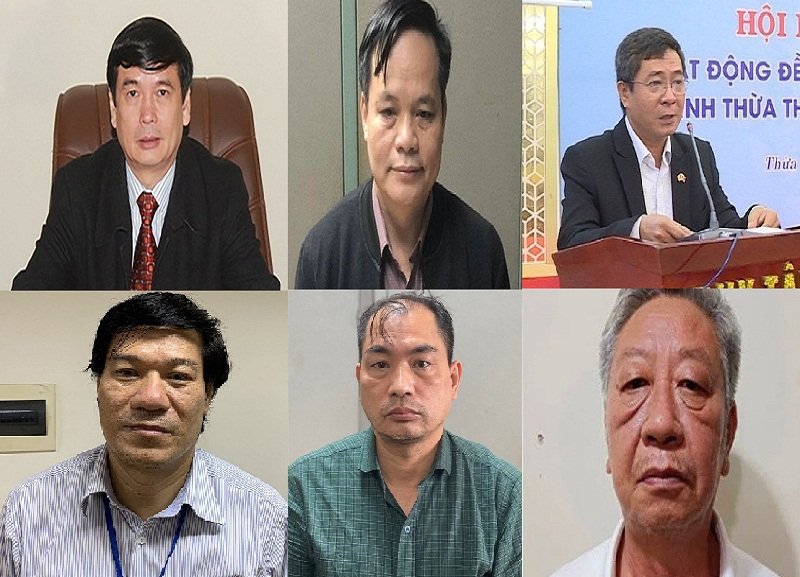 Loạt 6 Giám đốc CDC 'xộ khám' trong đại dịch COVID-19 gồm: CDC Nghệ An; CDC Bắc Giang; CDC Thừa Thiên Huế; CDC Hà Nội; CDC Hải Dương; CDC Bình Dương (từ phải qua trái, trên - dưới).