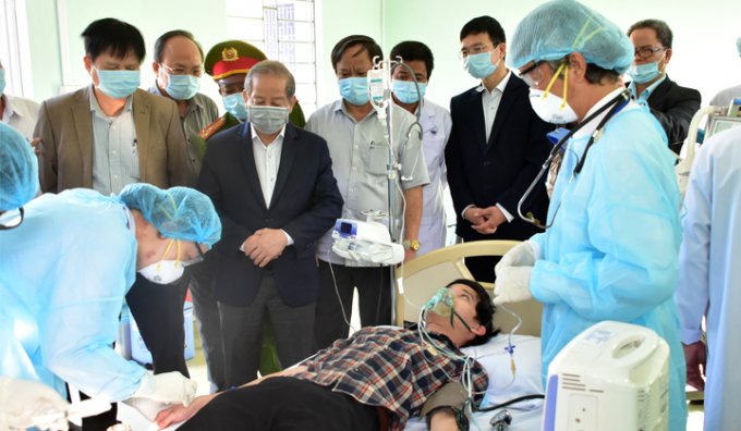Diễn tập phòng chống dịch corona.