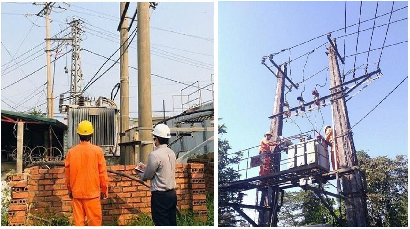 Kiểm tra trạm biến áp cấp điện tại các khu vực cách ly tập trung.