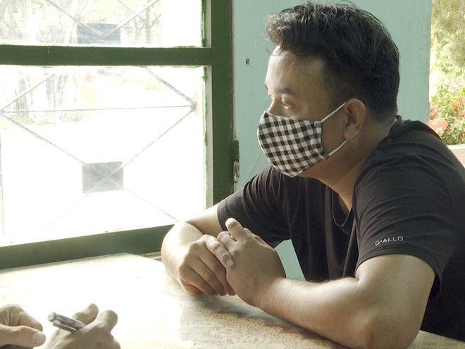 Hùng tại Công an thị xã Hương Thủy.