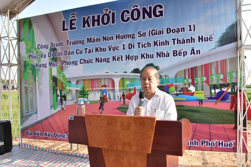 Ông Thọ phát biểu tại lễ khởi công.