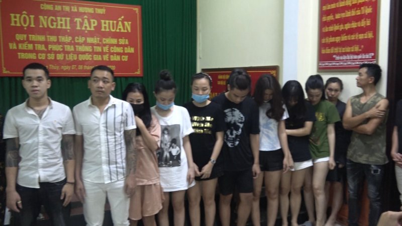 Công an xác định có 32/33 đối tượng có kết quả dương tính với ma túy.
