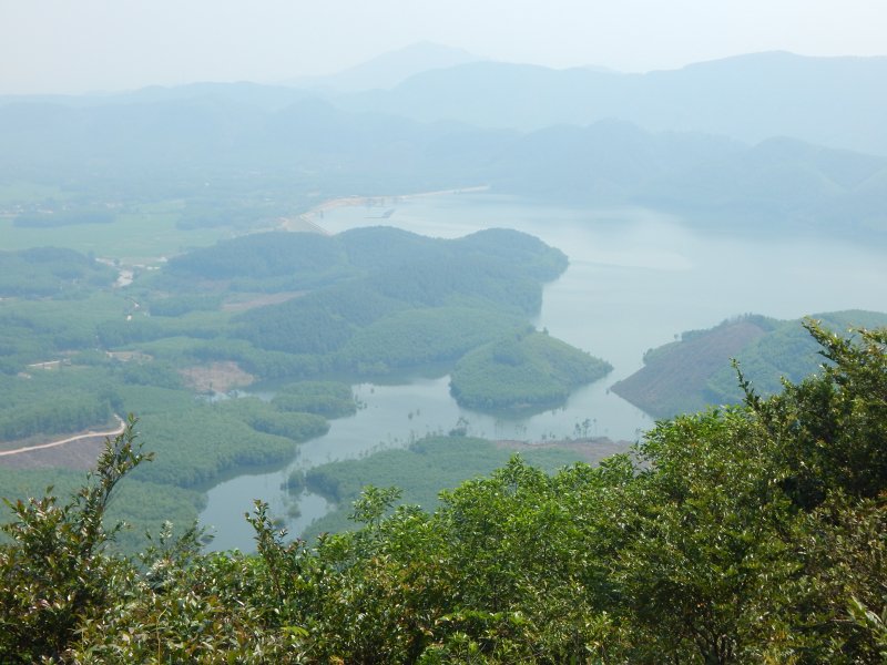 Không gian xanh mát nhìn từ Hòn Vượn. Ảnh: Tuấn Hiệp.