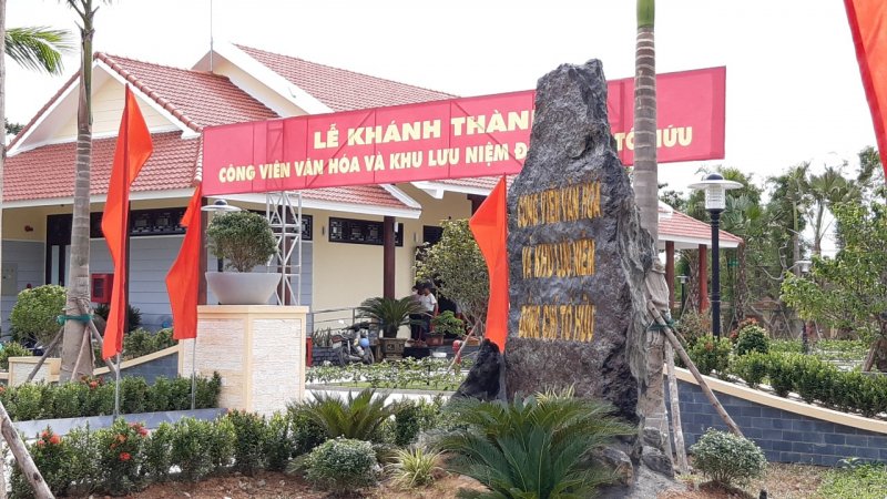 Công viên văn hóa Khu lưu niệm đồng chí Tố Hữu tại xã Quảng Thọ, huyện Quảng Điền. Ảnh: Tuấn Hiệp.