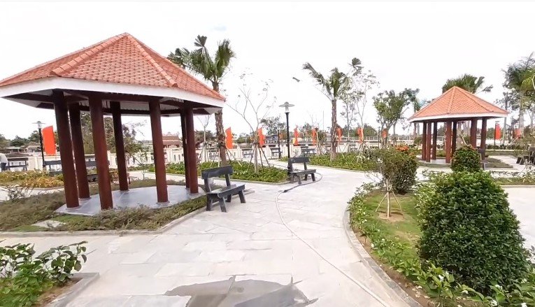 Công trình này do UBND huyện Quảng Điền làm chủ đầu tư, khởi công từ tháng 4/2020. Ảnh: Tuấn Hiệp.