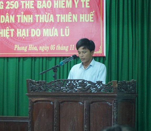 Ông Sinh phát biểu.