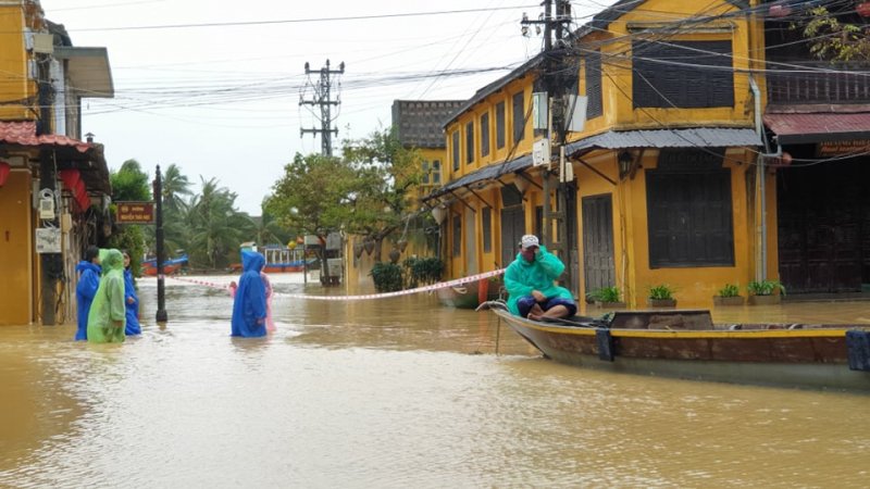 Từ 2 ngày nay, TP Hội An có mưa to. Ảnh: Ảnh Ba.