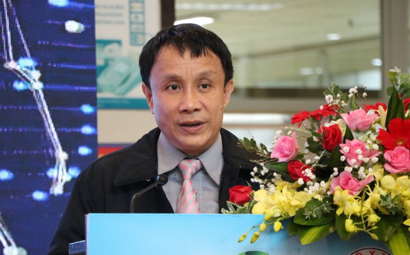 Ông Phạm Như Hiệp - Giám đốc Bệnh viện Trung ương Huế - phát biểu.