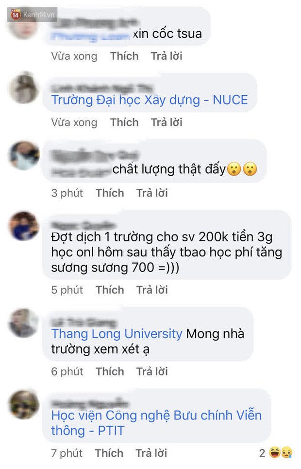 Sinh viên các trường réo tên trường mình.