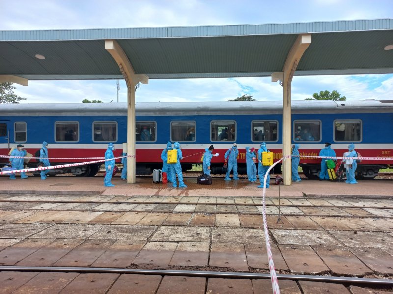Đây là những công dân trở về quê đợt 2 trong chương trình đón công dân từ TP. HCM trở về của tỉnh Thừa Thiên Huế.