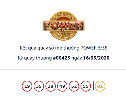 Kết quả xổ số Vietlott 16/5
