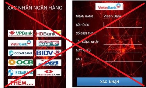 Sau khi các nạn nhân điền thông tin hiển thị trên App giả mạo như trên, các thông tin này sẽ được chuyển về máy chủ do các đối tượng quản lý và điện thoại di động của nạn nhân đã bị các đối tượng kiểm soát.