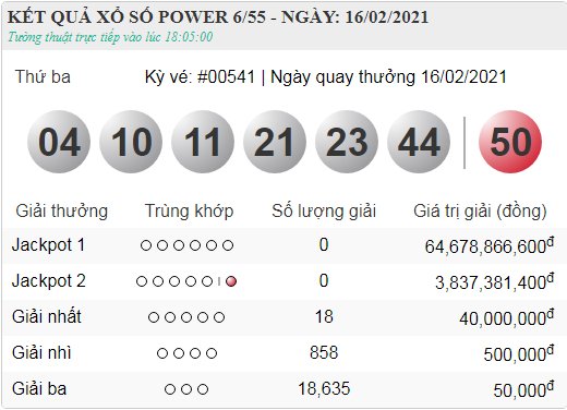 vietlott 16.2