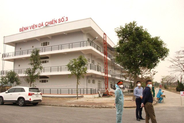  Bệnh viện Dã chiến số 3 đặt tại Trường Đại học Sao Đỏ - cơ sở 2. Ảnh: Đ.Tùy