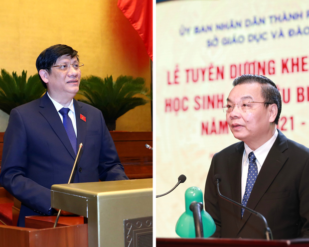  Ông Nguyễn Thanh Long (trái) và ông Chu Ngọc Anh bị khai trừ ra khỏi Đảng. (Nguồn: TTXVN)