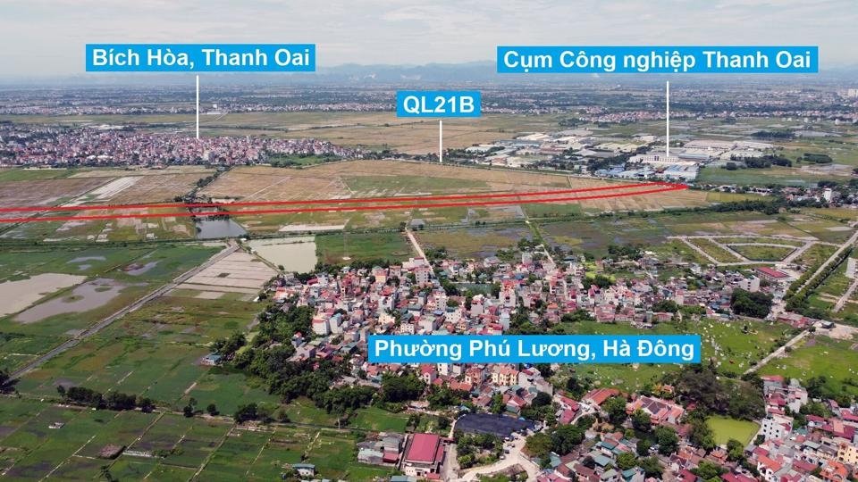  Vành đai 4 đi qua địa phận huyện Thanh Oai có chiều dài 7,9km. (Ảnh: Bình Minh)