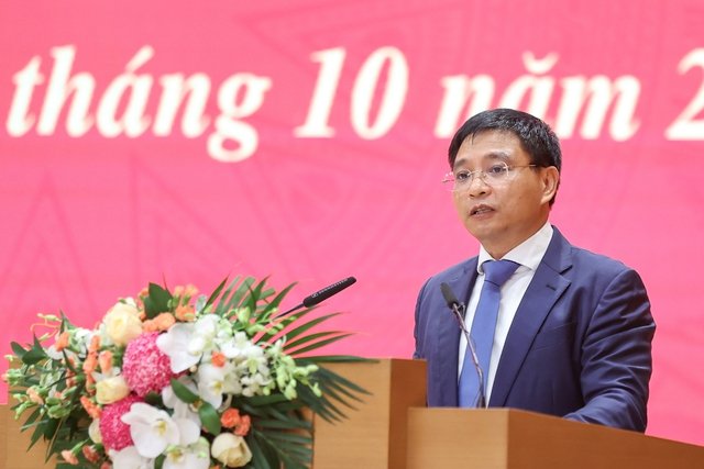  Bộ trưởng Nguyễn Văn Thắng chia sẻ, thời gian tới, ngành sẽ tập trung khắc phục, sửa chữa các công trình bị ảnh hưởng bởi thiên tai thời gian qua; triển khai hiệu quả các dự án quan trọng quốc gia (Ảnh: VGP/Nhật Bắc)
