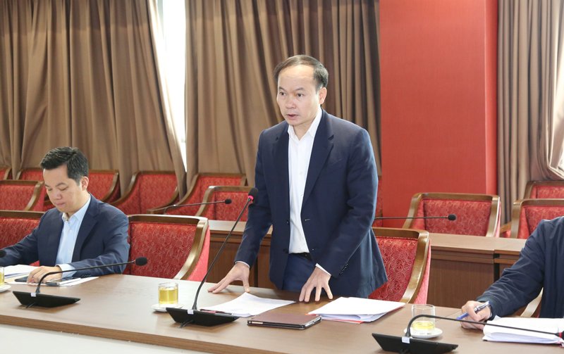  Bí thư Quận ủy Long Biên Đường Hoài Nam phát biểu tại hội nghị.