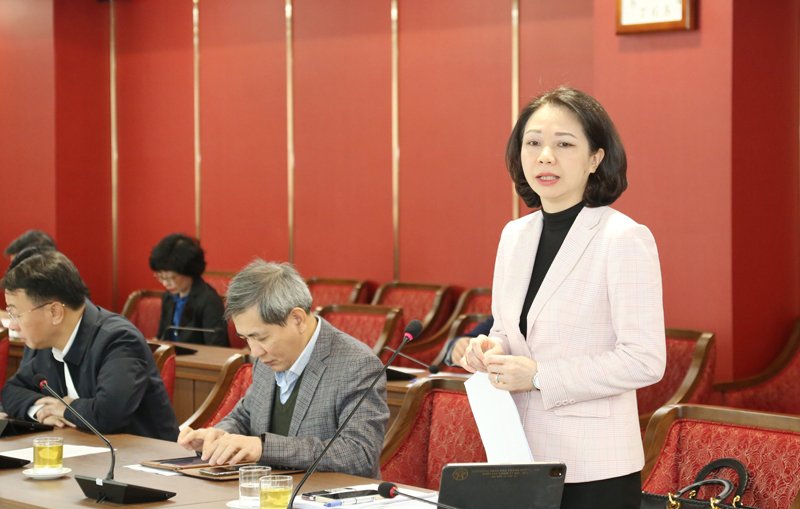  Giám đốc Sở Nội vụ Vũ Thu Hà phát biểu tại hội nghị.