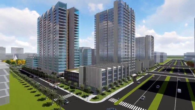 Mô phỏng dự án Thủ Thiêm Riverpark nằm trong Khu đô thị Thủ Thiêm, Quận 2, TP HCM.