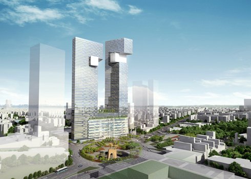 Đồ họa về dự án cao 50 tầng đối diện Chợ Bến Thành.