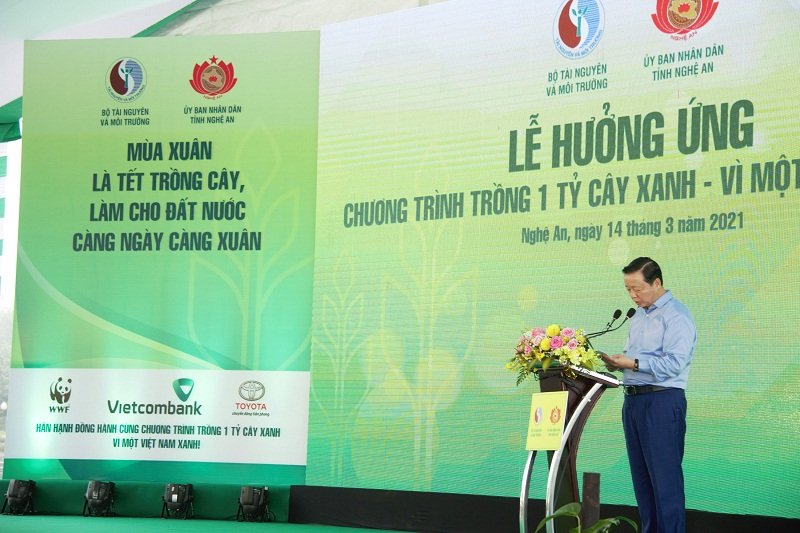 Bộ trưởng Bộ Tài nguyên và Môi trường Trần Hồng Hà phát biểu tại buổi lễ (2)
