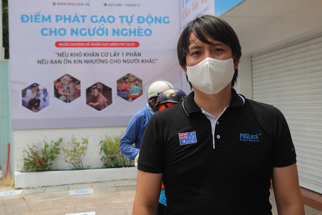 Người sáng chế ra ATM gạo - Hoàng Tuấn Anh. Ảnh Thanh niên.