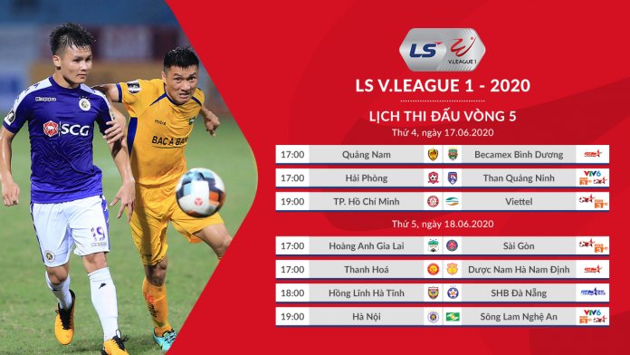 Lịch thi đấu vòng 5 V.League 2020