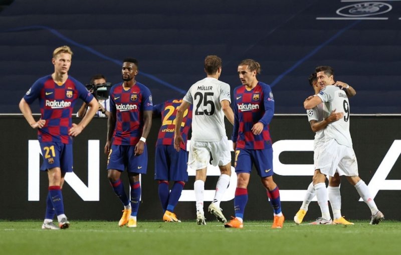 Barca thua chung cuộc 2-8 ở tứ kết Champions League 2019/20. Đây là thất bại nặng nề nhất của đội chủ sân kể từ năm 1935. Trong lịch sử Champions League, Barca chưa từng nhận 4 bàn thua trong hiệp một.
