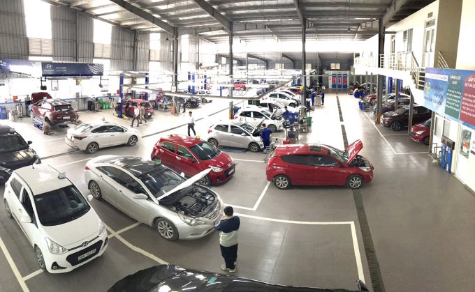 Xưởng dịch vụ Hyundai 3S Thanh Hóa.