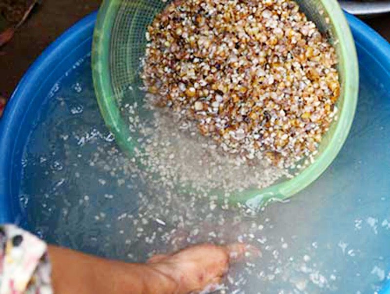 Người dân đãi con chắt chắt.