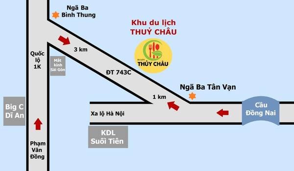 Hướng dẫn đường đi Khu du lịch Thủy Châu