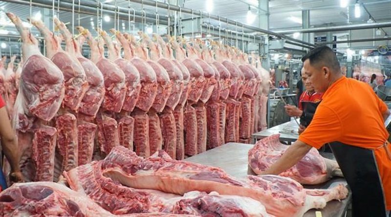 Giá thịt heo bán lẻ cũng đang trong xu hướng giảm dần.