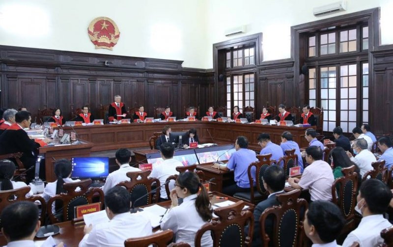 Phiên tòa sáng nay. Ảnh Vietnamnet.
