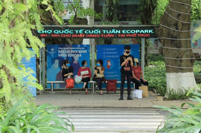 Các hoạt động truyền thông về dịch Covid-19 được đẩy mạnh tại khu đô thị Ecopark