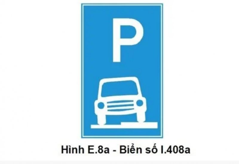 Biển báo mới thông báo đỗ xe 1/2 lên vỉa hè. Ảnh: Internet