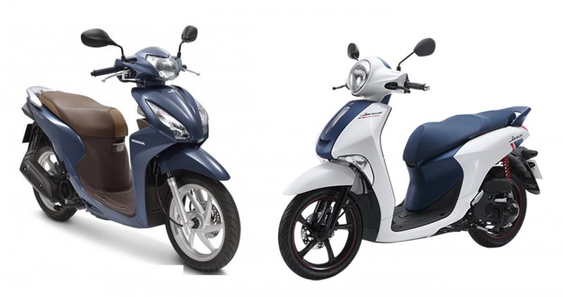 Với thiết kế nhỏ gọn, phù hợp với vóc dáng nữ giới song Honda Vision và Yamaha Janus đều có thế mạnh riêng.