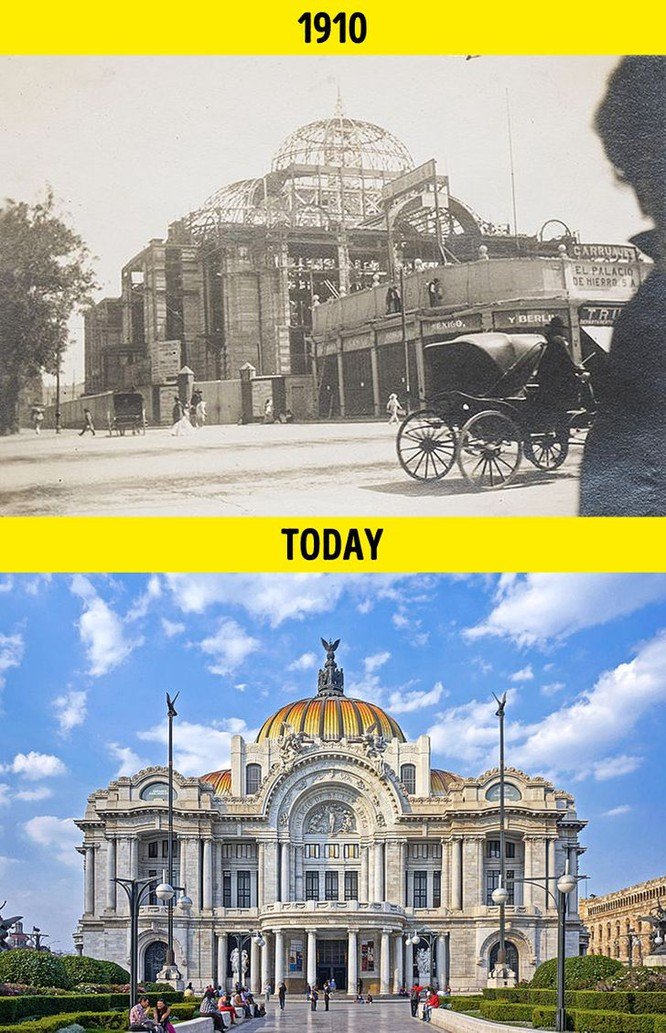 Cung điện mỹ thuật, thành phố Mexico nay đã được hoàn thiện