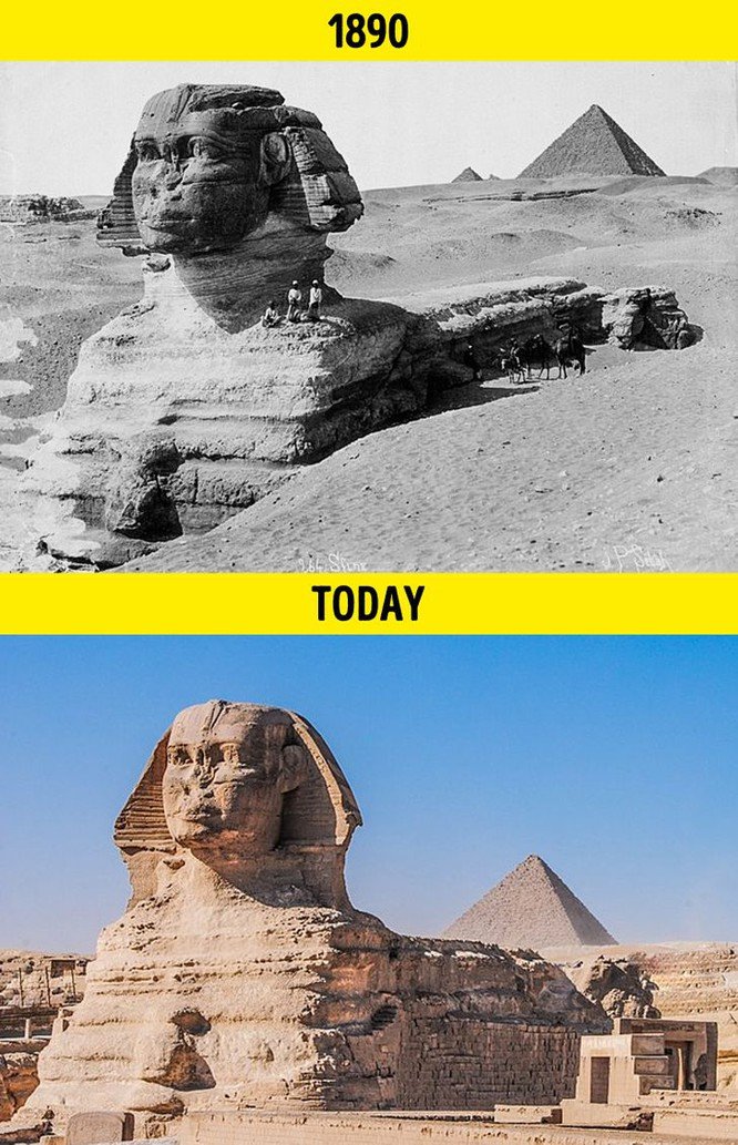 Nhân sư vĩ đại Giza vẫn được bảo tồn nguyên vẹn