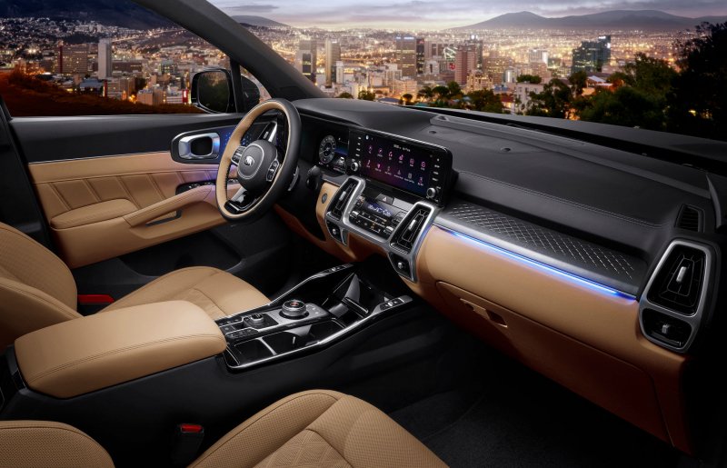 Cận cảnh nội thất sang trọng của KIA Sorento 2021.