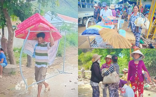 Di dời tránh bão số 9. Ảnh minh họa