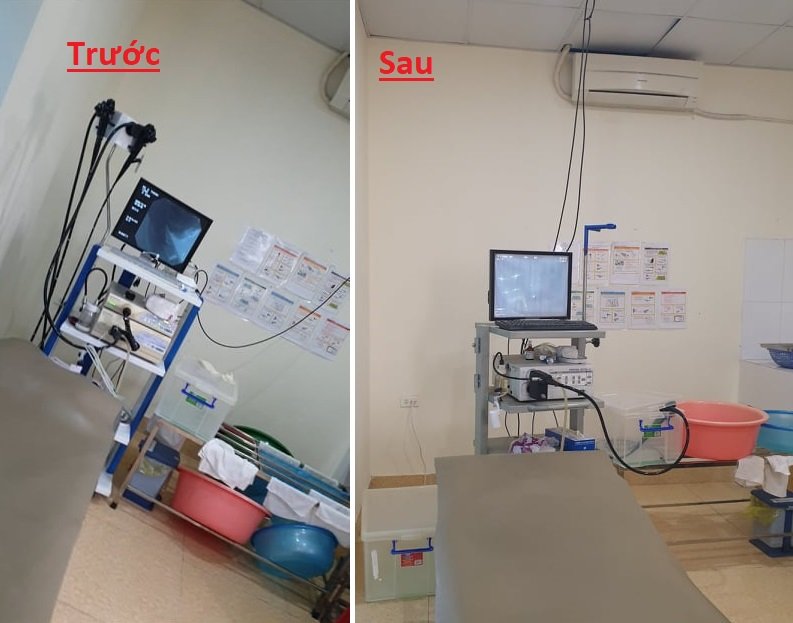  Trước khi PV lên làm việc, hiện trường đã nhanh chóng được thay thế.