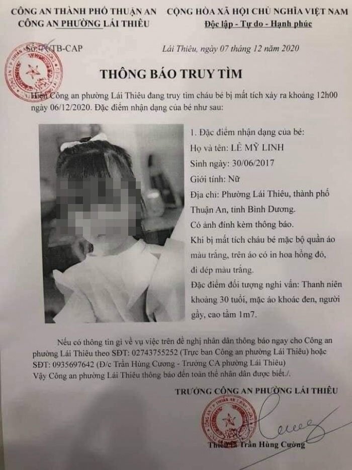 Văn bản có chữ ký của trưởng công an phường Lái Thiêu (TP. Thuận An, Bình Dương) Trần Hùng Cường được xác minh là văn bản giả