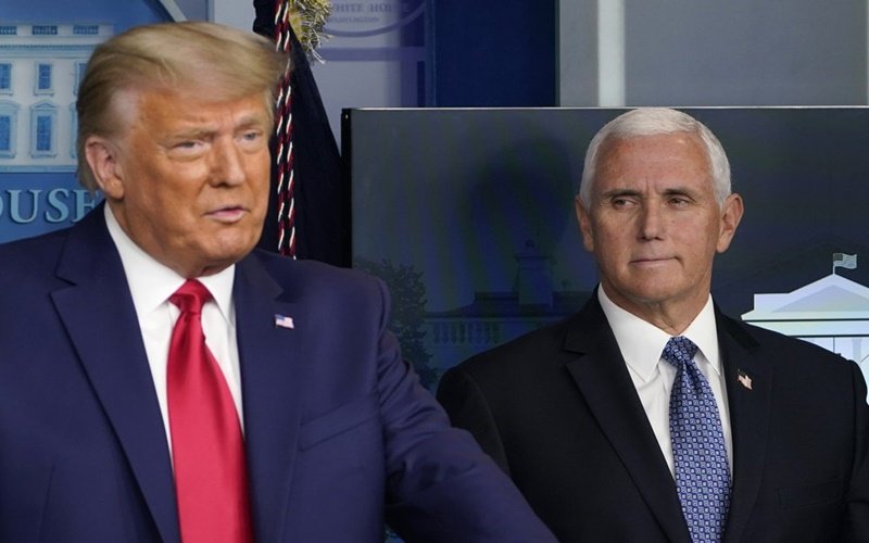 Tổng thống Trump và Phó Tổng thống Mike Pence tại phòng họp báo của Nhà Trắng, ngày 24/11. (Ảnh: AP)