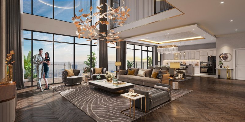 Một gợi ý thiết kế căn hộ Penthouse cho khách hàng dự án The Matrix One