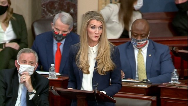 Thượng nghị sĩ đảng Cộng hòa Kelly Loeffler (Ảnh: Senate TV)