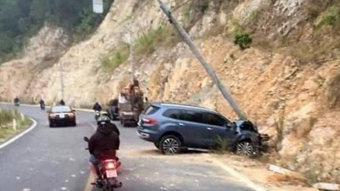 Hiện trường nơi xảy ra vụ TNGT.