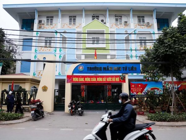 Một học sinh của trường mầm non Tứ Liên tiếp xúc gần với ca dương tính là nhân viên sân bay Vân Đồn - Ảnh: Ngô Nhung